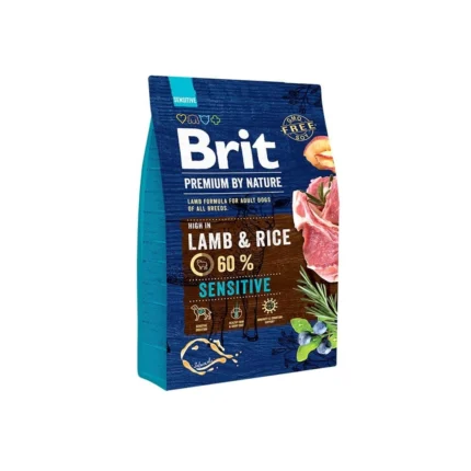 Brit premium alimento seco para perro de cordero.