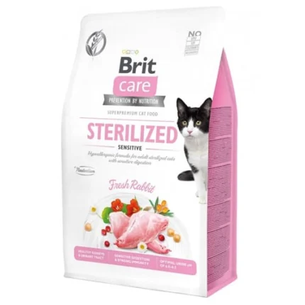 Brit Care Cat Sterilized Sensitive Rabbit 2Kg Alimento Seco Gato