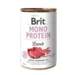 Alimento húmedo en lata para perro sabor cordero marca Brit.