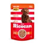 Alimento húmedo para perros con sabor a pollo en salsa.