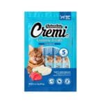 Snack para gatos cremosamente irresistible, hecho con carne de atún real.