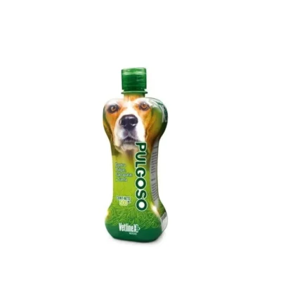 Pulgoso con doble Fórmula, efectivo contra pulgas, garrapatas y sarna, con Aloe Vera, para curar las heridas causadas por la picadura de los parásitos externos.