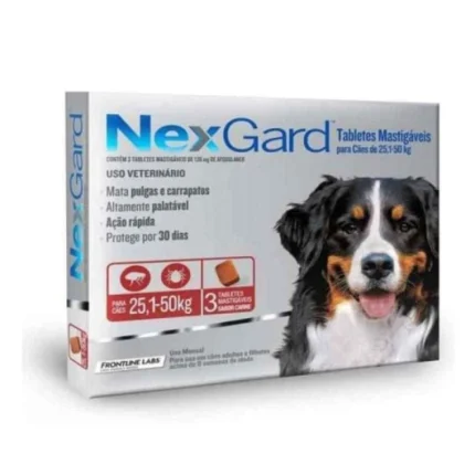 Nexgard Clásico Antipulgas para Perro de 25.1 a 50 kg x 3 tab
